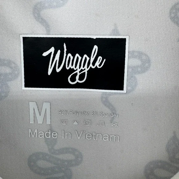 Waggle Performance Golf Shirt Mens MEDIUM Moisture Wicking Poly Spandex Stretch - Picture 4 of 10